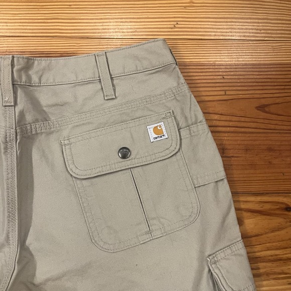 Carhartt Women's Vintage WB164 Six Pocket Cargo Shorts Tan Size 8 - Picture 8 of 11